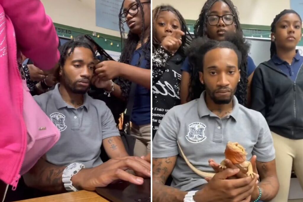 Students Unbraiding Teachers' Hair